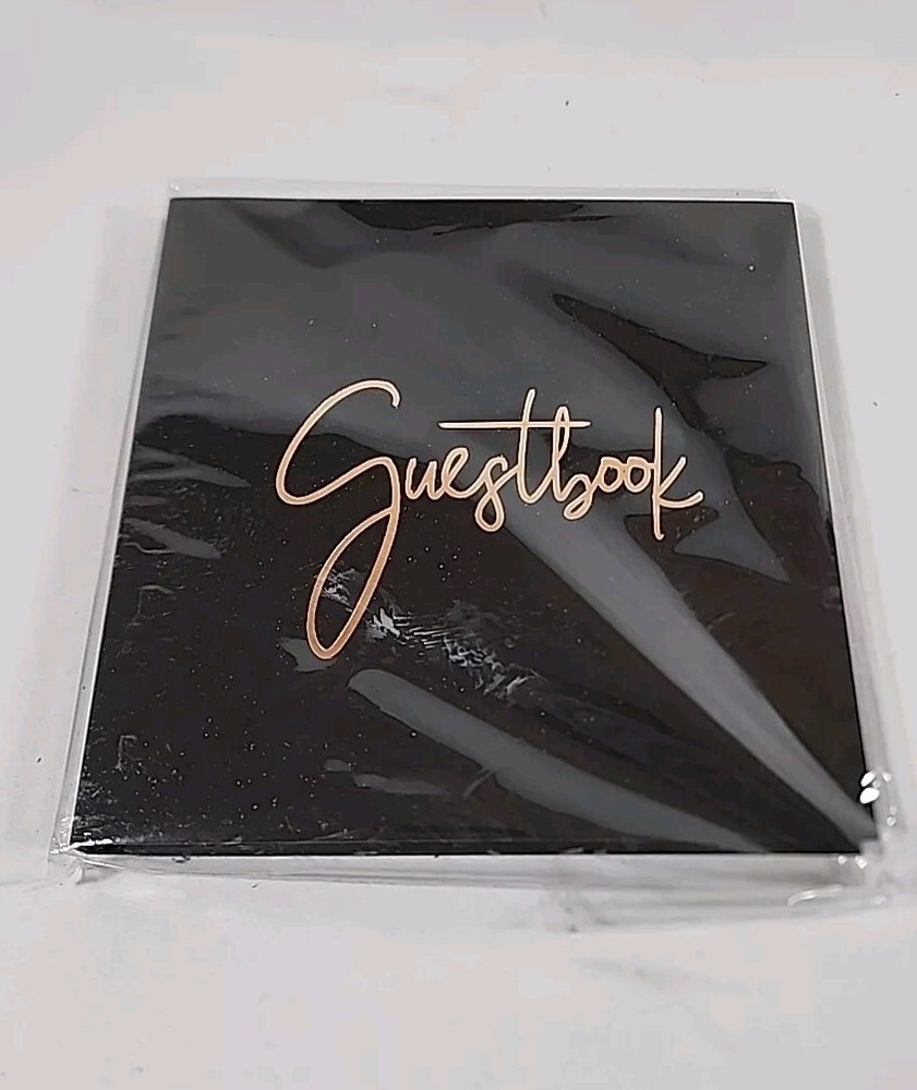 Guestbook For Polaroid Photos Black Guestbook Softcover Gold Foil 8.5″x8.5″ 90 B