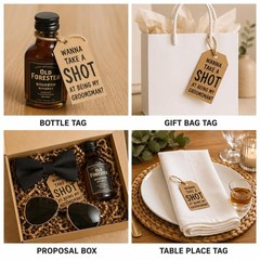 Groomsmen Proposal Gift Hang Tags Set of 10 | 8 Will You Be My Groomsman + 2 …