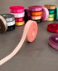 Roll-up 3/8″ PICOT Feathered DOUBLE FACE SATIN POLYESTER Ribbon CHOOSE YARDS