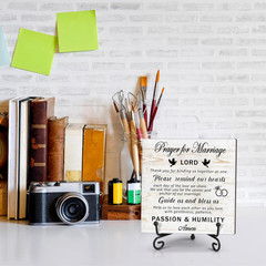 Prayer for Marriage Wedding Sign Marriage Blessing Gifts for Wedding Couples Val