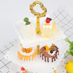 European Three-layer Cake Stand Trays Prom Party Dessert Candy Fruit Plate Home