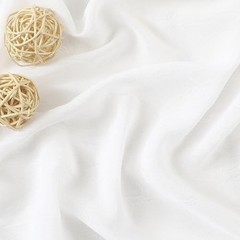 Chiffon Sheer Window Scarf Valance Curtains 18ft for Living Room Bedroom White