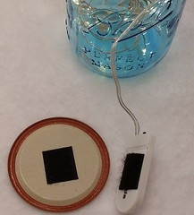 1 Pair Blue Pint Vintage Style Mason Jar w/ 30 Copper-wired Fairy Lights Lantern