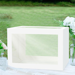 Gift Cards Box Holder with Clear Window for Wedding Receptions (Transparent Wind