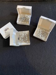 Corsage Pins Vtg. 4 box Wedding Boutique Pins Faux Pearl NOS