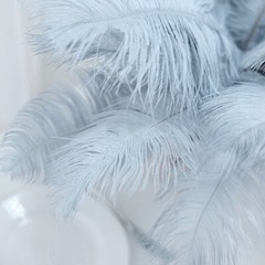 12 pcs 13-15″ long Dusty Blue Genuine Ostrich FEATHERS Wedding Party