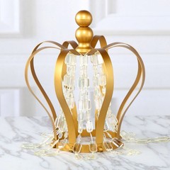 9-Inch tall Gold Metal Crown CAKE TOPPER Princess Birthday Party Decorations