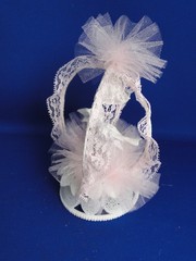New Vintage Wilton Petite «White Birds» in pink Wedding Cake Top, 111-133