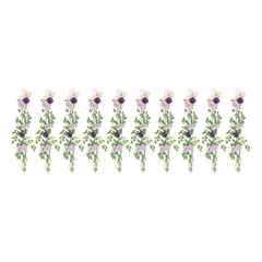 10Pcs DIY Wedding Chair Flowers Purple Green Faux Floral Decor for Ceremony