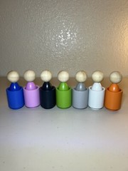 7pcs Wooden Peg Unisex People Nesting Set Peg Dolls Crafts