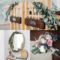 36pcs Artificial Eucalyptus Leaves Decor – Faux Eucalyptus Stems