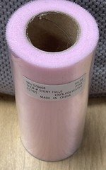 Shiny Tulle Pink 25 Yds 100% Polyester