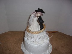 NOS Cowboy/Western Wedding Cake Topper & Accessories