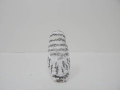 Snow Owl Cake Top Bride Groom Love Bird Winter Wedding Engage Carve Wood Statue