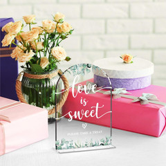 Acrylic Wedding Sign Love Is Sweet Signs for Ceremony Modern Calligraphy Arch Ac