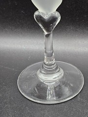 Gorham Amore Hearts Toasting Champagne Flute Glasses Pair Wedding Valentine Day
