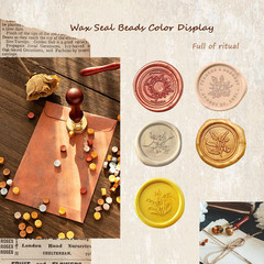 Bulk Envelope Sealing Wax Beads – 14Oz Gold Series, 1200-Piece Mixed Colors for