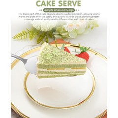 Premium 2-Piece Cake Cutting Set Serrated Knife and Server Spatula for Pastry