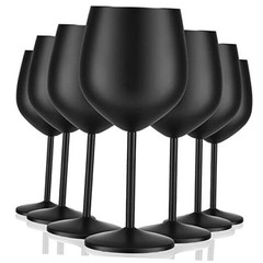 Set Stainless Steel Wine Glasses 1oz Stainless Steel Stem Wine Goblets 8