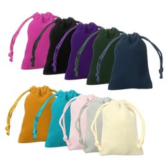 20pcs Velvet Gift Bags 2″ x 2.8″ Drawstring Jewelry Pouches 10 Colors