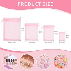 50 Pcs Organza Bags Mix Color 3×4 Inch, Small Gift Bags Goodie Bag for Jewelry C