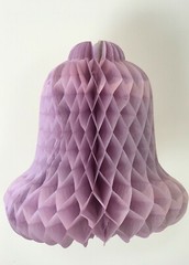 3 Pack Wedding Occasion 50cm Lilac Honeycomb Tissue Paper Bells Flame Retardant