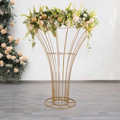 6.5 ft Gold Floor Standing Blossom Metal Tree Flower Display Stand Party Events