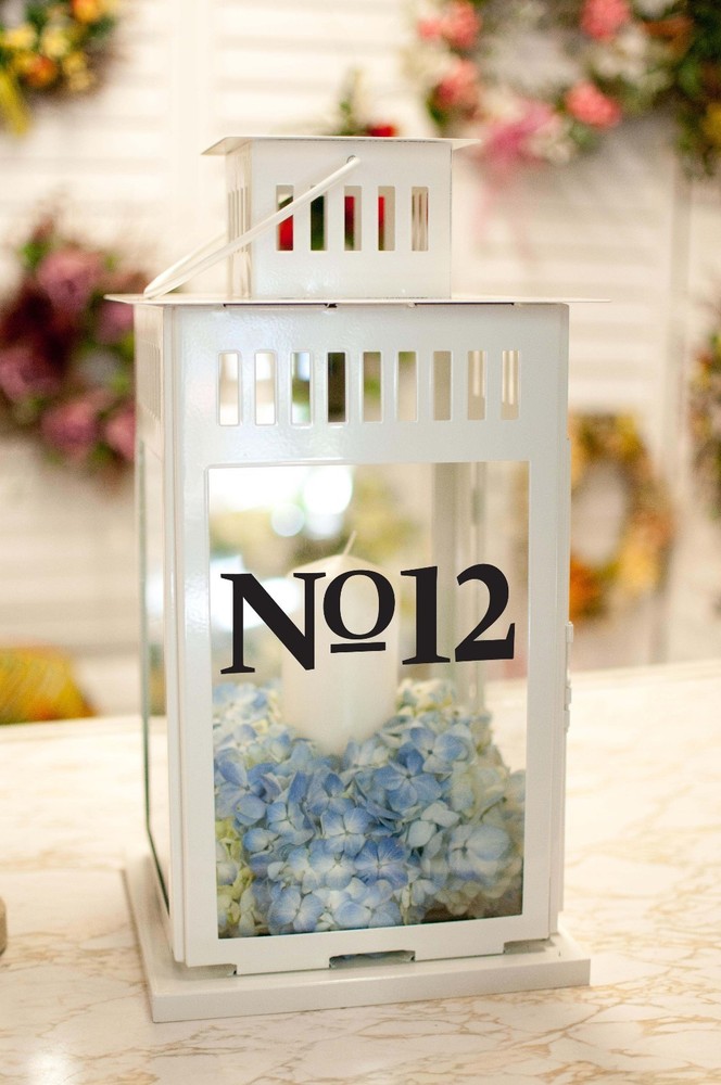 Wedding Table Numbers 1-10,15, 20, or 25 Custom Centerpiece Vinyl Sticker Decals