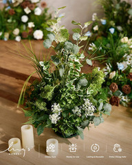 Elegant 2Pcs Free Standing Artificial Flower Arrangements for Weddings & Events