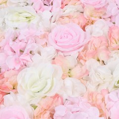 4pcs Artificial Silk Rose Flowers Wall Panels Wedding Photography Backdrop Decor