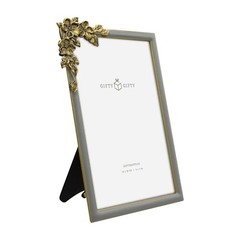 Vintage Thin Border Floral Photo Frame / 5×7 In | For Vertical Display on