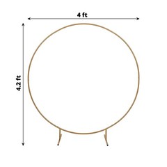 4 ft GOLD Balloon Circle Metal Frame Wedding Arch BACKDROP STAND Party Events