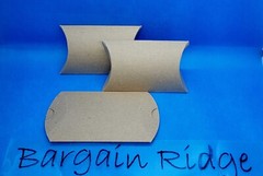 Pillow Gift Boxes for Party Favors & Treats, Brown Kraft Paper, 40 Pcs. NEW