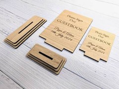 Personalised ‘Please Sign Our Guestbook’ Wooden Sign – Eco-Friendly