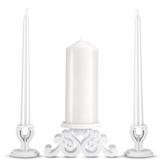 Rozrety Unity Candle Holder – Candles Stand for Wedding Ceremony White