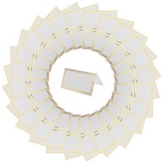 50Pcs Gold Foil Place Cards Double Sided Elegant Wedding Table Seating Cards