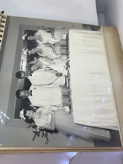 Vintage Wedding Album 17 Photos Ephemera 8”x10” Black and White 1953
