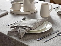 Laura Ashley Harper Luxuriously Smooth Fabric 144″ x 60″ (Rectangular) Taupe