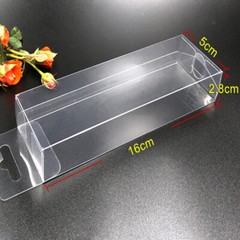 25X Clear Plastic PVC Box with Hang Hole Gift Favour Boxes Retail Shop Display