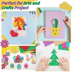 Glitter Colored 8.5 in x 11 in-250 gsm-150 Sheets, 25 colors