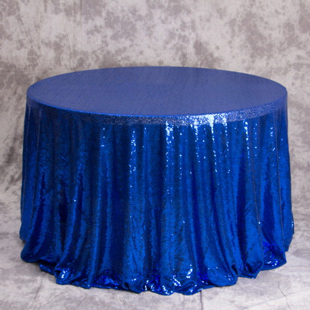 Royal Blue Glitter Sequin Tablecloth Wedding Engagement Reception Party Decor