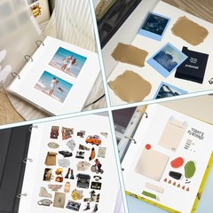 VOKOY 60 Sheets/120 Pages Photo Album Pages for 3 Ring Binder, Self Adhesive …