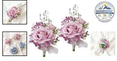 Artificial Rose Wrist Corsage Set Boutonniere Wedding Accessories