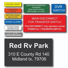 Engraved Electrical Panel Labels, Phenolic Labels, Breaker Box Labels, Meter tag