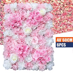 6* Premium Flower Wall Panels Artificial Wedding Decor Party Home Floral Decor