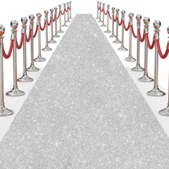 Glitter Carpet Runner for Party -200 GSM Thickness Non-Woven Fabric Runner Ru…