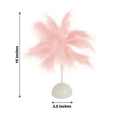 15″ Feather Desk Lamp Decorative LED Light Table Centerpiece Home Supplies