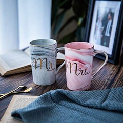 Mr and Mrs Coffee Mugs – Wedding Gifts for Bride and Groom – Gifts A Grey&Pink