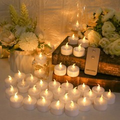 6/12/24PCS Tea Lights Votive Candles LED FLAMELESS FLICKERING W/ Remote Control