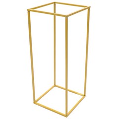 2x Metal Floor Stand Column Cube Shape Flower Holder Wedding Backdrop Decoration